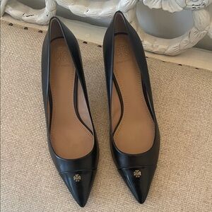 Tory Burch Black Leather Heels